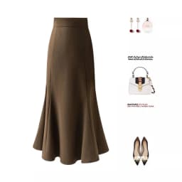 Women Elegant Casual Office Skirt 2025 Spring Autumn High Waist Mermaid Mid Length Bodycon Korean Style Long Skirt