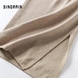 SINGRAIN Women sweater skirt pencil midi knitted skirt high waist skirts womens winter long warm knitting skirts split bottoms