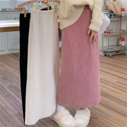 Fashion Corduroy Pink A-Line Skirts Women Korean Elastic High Waist Midi Skirt Women 2023 Autumn Winter Vintage Warm Long Skirt
