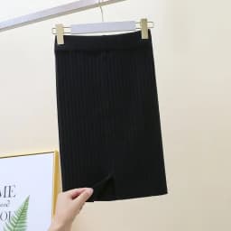 2026 New Korean Fashion Knitted Skirts Women Casual Elegant High Waisted Elastic Office Lady Skirts Solid Mini Skirt
