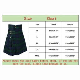 Mens Scottish Plaid Skirts Traditional Highland Tartan Practical Kilt Vintage Pleated Skirt Cosplay Carnival Fancy Party Dress