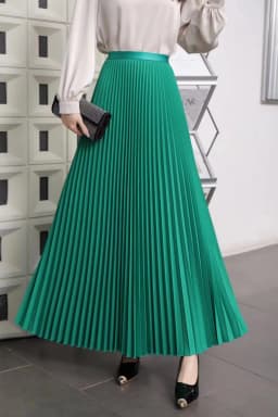 Ladies Fashion Casual Long Skirt Elegant Vintage Pleated Skirts Women Temperament Party Wear Faldas Woman Clothing Streetwear