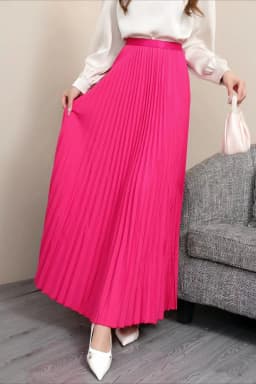 Ladies Fashion Casual Long Skirt Elegant Vintage Pleated Skirts Women Temperament Party Wear Faldas Woman Clothing Streetwear