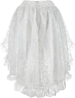 Skirt For Women Victorian Burlesque Costumes Gothic Steampunk Clothing Ruffled Chiffon Black Multilayer Lace Matching Corset