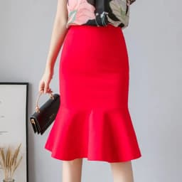 Oversized Fashion Women Skirt 2026 Sexy High Waist Skirts Ruffle Bodycon Korean Style Office Lady Midi Pencil Skirt Jupe Femme
