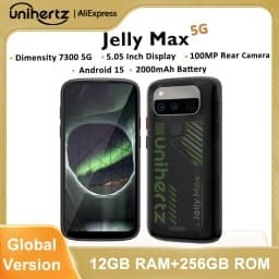 Unihertz Jelly Max 5G Mini Smartphone Android 14 Dimensity 7300 CPU 8GB 256GB 100MP Camera 4000 mAh Battery 5.05" inch Screen