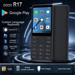 DOOV R17 4G Smartphone No Camera Screen 2.8Inch 3GB+32GB Google Play Dual SIM Bluetooth Physical Keypad Mobile Phone 2100mAh