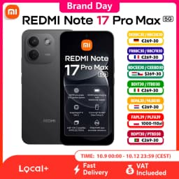 Xiaomi Redmi Note 17 Pro Max 5G Global Version, 6.83-inch AMOLED 120Hz Display, 9210mAh Battery, 100W HyperCharge, IP66/IP68 Waterproof, Corning Gorilla Glass Victus 2, Snapdragon 6 Gen 5, 50MP AI Camera, 5G Smartphone