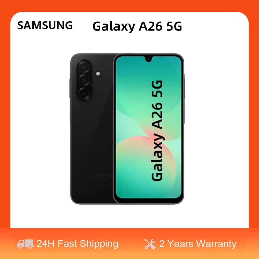 Samsung Galaxy A26 5G Global Version Smartphone 6.7 Super AMOLED Display 5,000 mAh Dual SIM 50MP Triple Camera IP67 Water Resistance Exynos 1380 Black