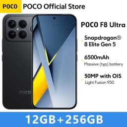 【World Premiere】POCO F8 Ultra Smartphone Snapdragon 8 Elite Gen 5 6500mAh 6.9"120Hz POCO Hyper RGB AMOLED display Supports NFC