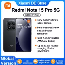 Global Version Redmi Note 15 Pro 5g Massive 6580Mah Battery 6.8' 1.5K Crystalres Amoled Display New 200Mp Ultimate-Clarity Camera Ip66/Ip68/Ip69/Ip69K