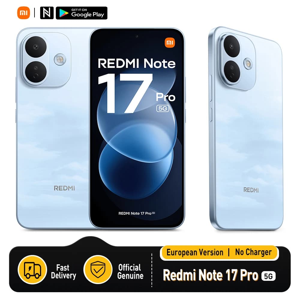 Xiaomi Redmi Note 17 Pro 5G European Version 256GB/512GB NFC Snapdragon 6s Gen 4, 1.5K 6.83" AMOLED 120Hz 50MP OIS IP68 No Charger