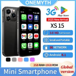 ONEMYTH XS15 Mini Smartphone Android 3.0-inch HD Display 2GB RAM 16GB ROM Dual SIM 3G Network Multi Color Small Phone