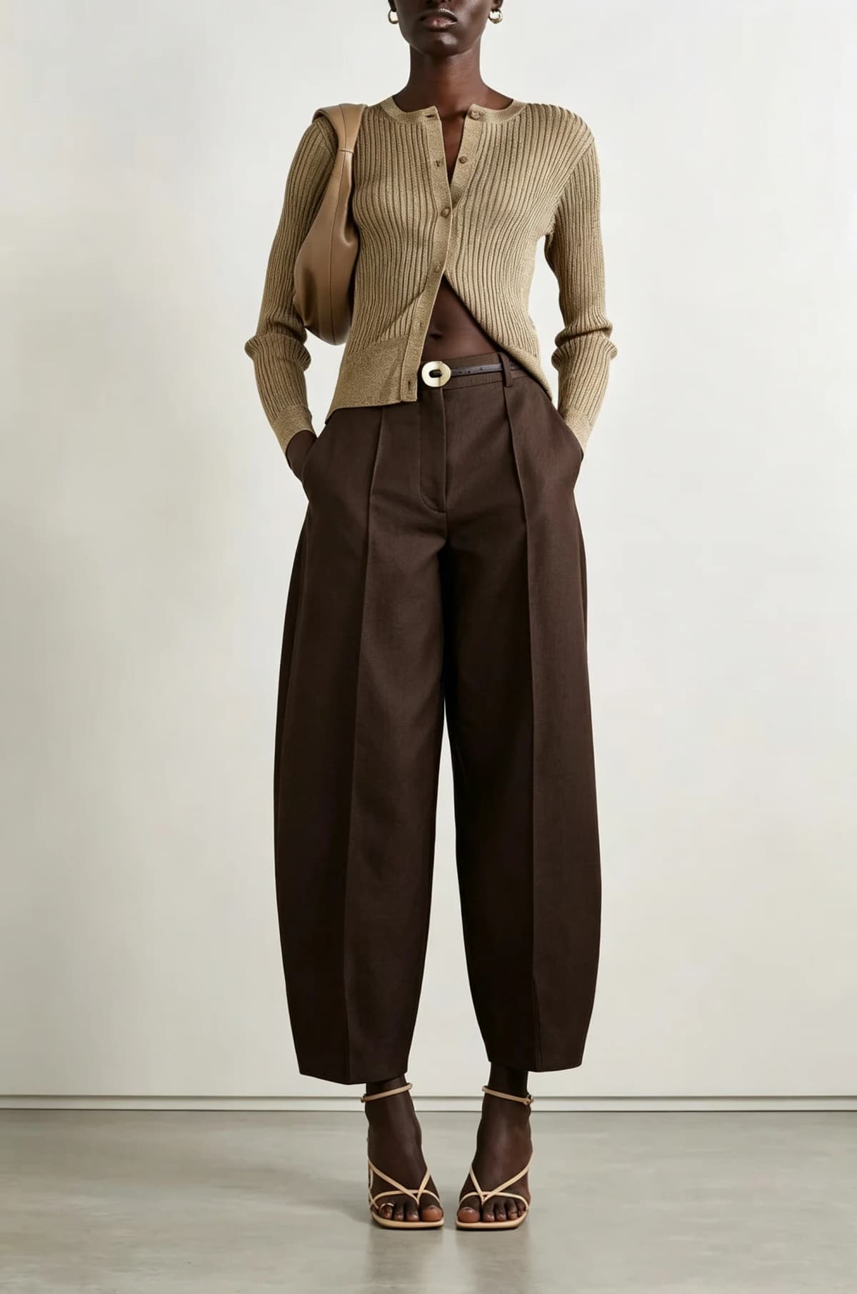 2026 Spring Summer Women Casual Elastic waist Cropped Harem pants office commuter Pants