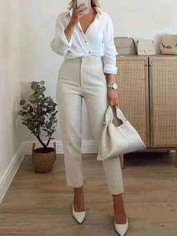 HH Pencil Pants For Womens Autumn Fashion Vintage Solid High Waist Zipper Slim Pant Female Casual Streetwear Chic Trousers