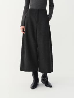 FSLE Women's Wide-leg Straight-leg Slim-fit Casual Pants with No Waistband New Style for Winter 2026 Unisex British Stylish