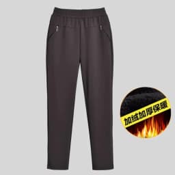 Mother Straight Pants Middle Aged Female Stretch Trousers Autumn Winter Thicken Elastic Waist Women Casual Pantalones 6antalones