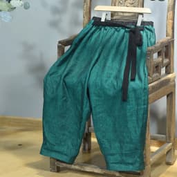 Johnature 2025 Autumn New Belt Wide Leg Pants For Women Solid Color Elastic Waist Trouser Loose Vintage Casual Female Pants