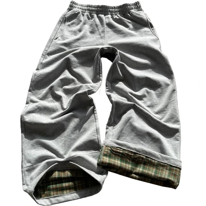 2000s Europe America Autumn Winter Fashion Punk Hip Hop Straight Trousers INS Plaid Vintage Rock Loose Women Casual Sports pants