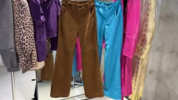 YOLOAgain Real Suede Trousers Women Genuine Sheepskin Straight Pants Female