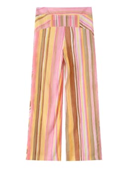 HH Women's Elegant Colorful Striped Wide Leg Pants 2026 Summer Autumn Fashion Female Low-Waisted Baggy Streetwear Trousers
