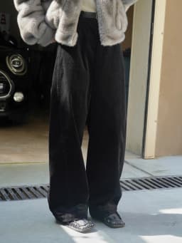 2026 Women Autumn High Waist Wide Leg Corduroy Pants 97% Cotton Fashion Clothes Pants Female Long Trousers
