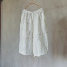 100% Linen Women Casual Calf-length Pants New Arrival 2025 Summer Vintage Style Loose Comfortable Female Wide Leg Pants M989