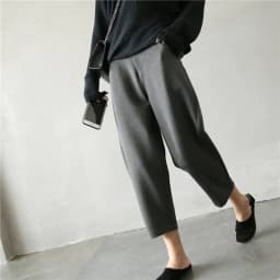 High Waist Pure Color Casual Pants Women's Loose Fit Harmon Style Korean Version Trendy Nine Point Length Leg Shaping Boning ...