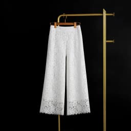 Matakawa Lace Wide Leg Pants Women Solid Spring Summer Elegant Pantalones De Mujer Korean Fashion Ankle Length Trousers