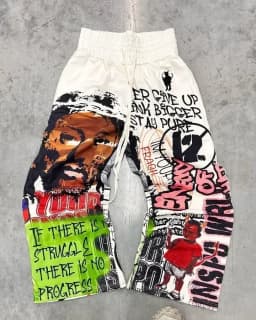 Y2K Streetwear Art Waffle Cat Baggy Pants Men Women Vintage Oversized Cotton Wide Leg Casual Lounge Joggers Fashion Summer Wear