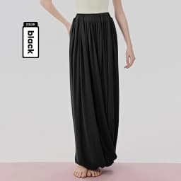 Women Casual Lazy Style Sports Long Pants Double Layer Knot Half Skirt Elastic Waist Slim Fit Pocket Outdoor Yoga Skirt Pants