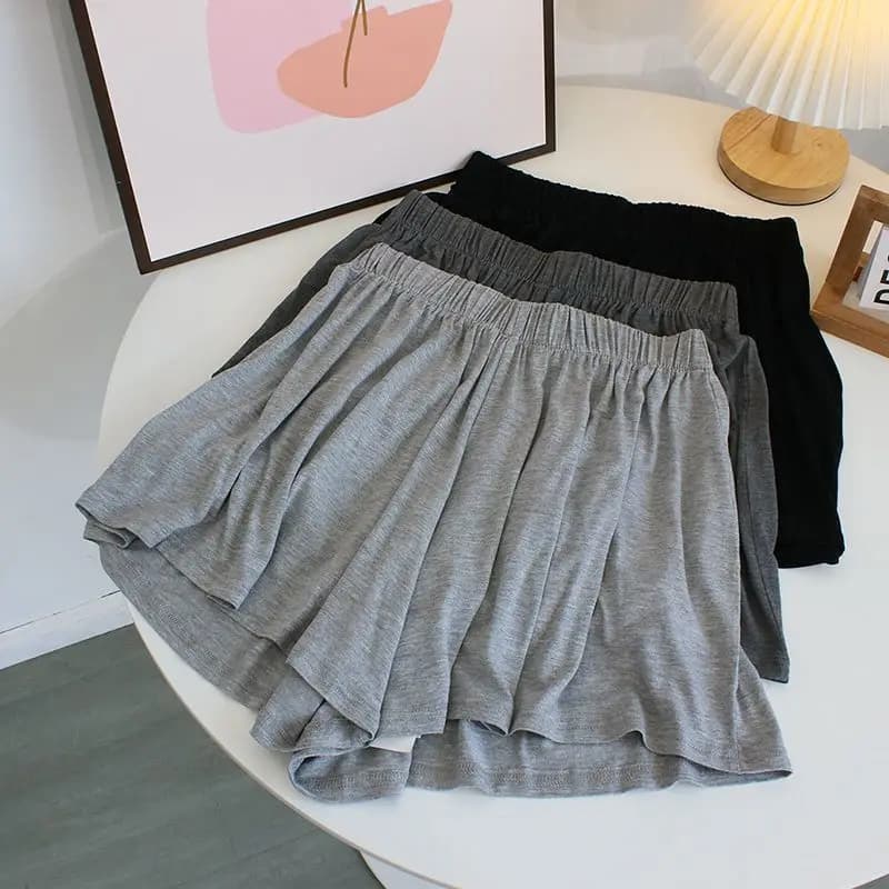 High Waist Thin Modal orts Women's Summer Loose Fit Home Wide Leg Pants Casual Skirt Pants Comfortable Elastic Waist