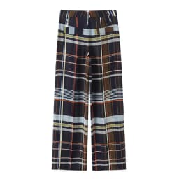 HXAO Plaid Women's Pants Baggy Wide Pants For Woman Autumn Minimalist Long Casual Pants Women Mid Waist Check Trousers Bottoms
