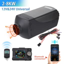 2-8KW 12V&24V Split machine Diesel Heater bluetooth Remote Control Automatic Altitude Adjustment for RV Trailer Camper Van