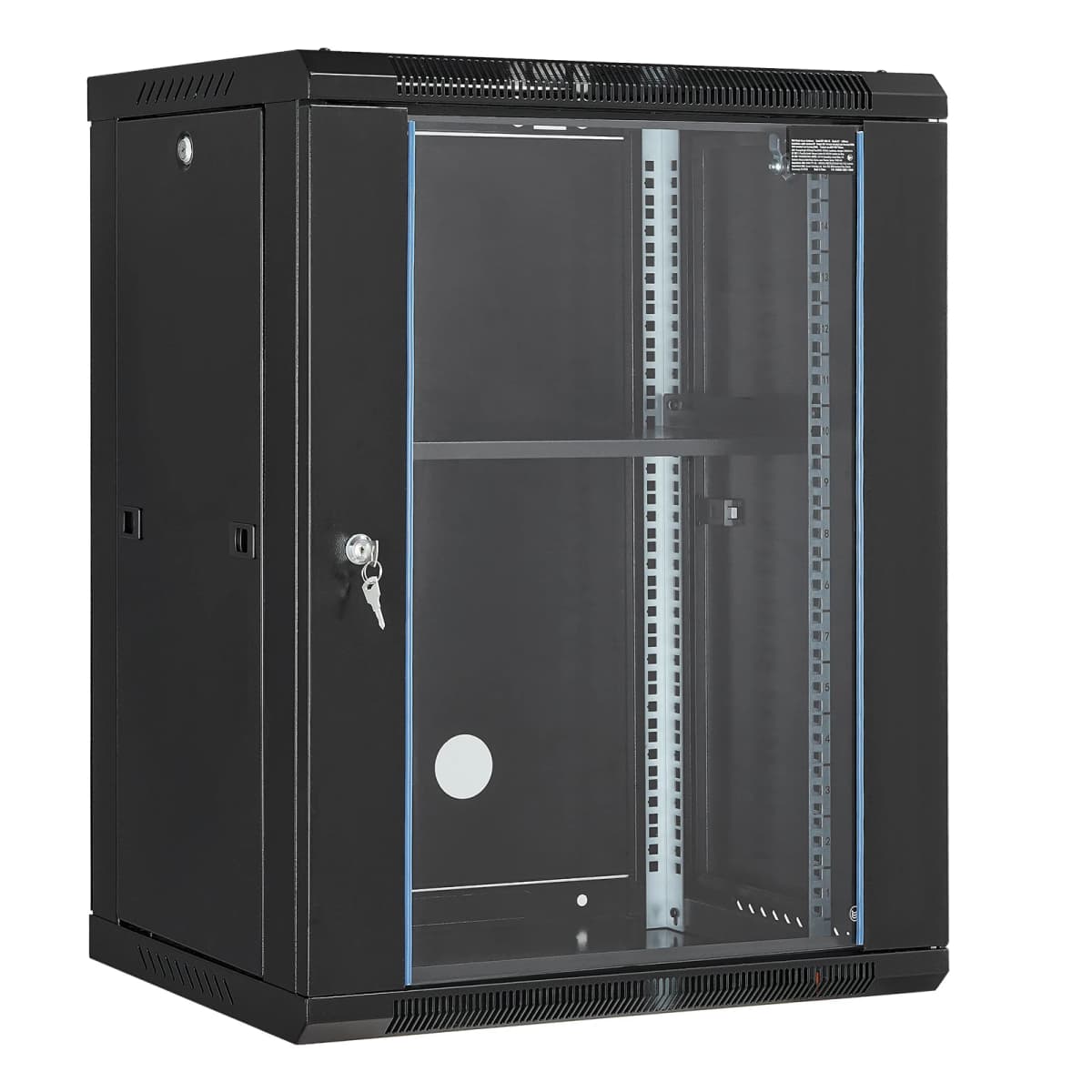 SucceBuy 15U Wall Mount Server Cabinet 500lbs Max Ground-mounted Load Capacity Network Rack Enclosure for IT A/V Devices