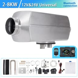 2-8KW 12V&24V Split machine Aluminium case Diesel Heater bluetooth App & Remote Control Dc/AC for RV Trailer Camper Van Boat Bus