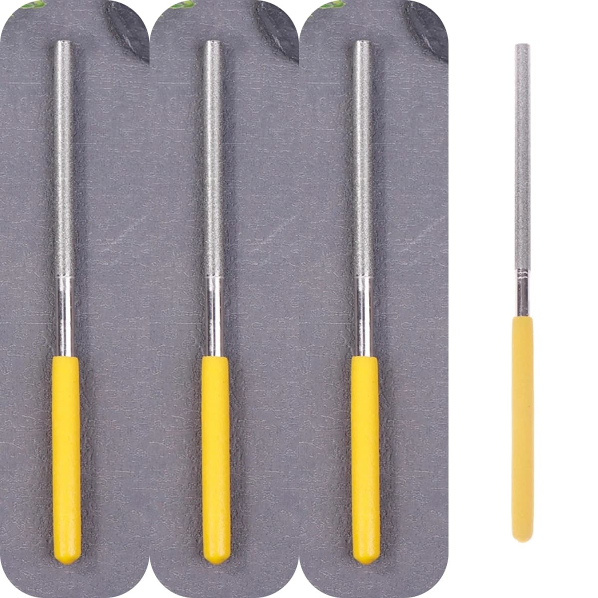 Ultra-fine Diamond Cylindrical File 1.0/1.2/1.5/2.2/3.8/4.8/5.8mm Diameter Reaming File Grinding Tool Jade Alloy Assorted File