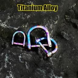 Colored Titanium Horseshoe Buckle Car Key Connection Clasp Mini Lock Catch Outdoor latch key bag removable D-buckle EDC Tool