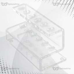 RRSH-6 Optometry Flippers Rack Set 6 Holes Crystal Clear Acrylic 6 mm Thickness (Rack Set Not Included)