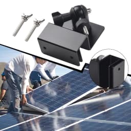 1pc Weatherproof Gutter Mount Bracket With Screw Adapter Adjustable Special Monitoring Bracket For Security Cameras Solar Panel
