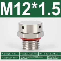 304 Stainless Steel Air Vent Valve Waterproof Screw In Breather Vent Valve M5 M6 M8 M10 M12 M14 M16 M18 M20 Automatic Venting