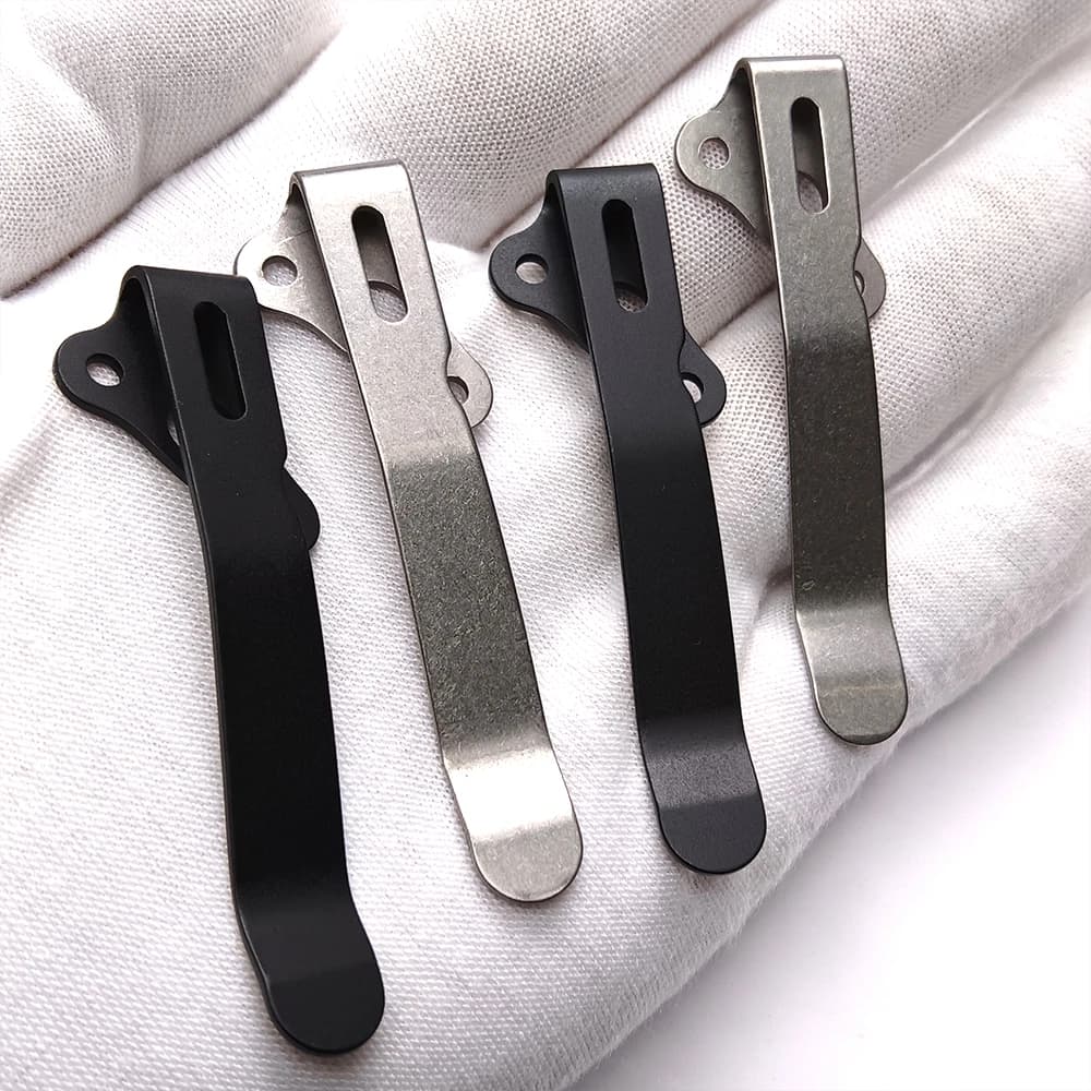 1piece Titanium Alloy Back Clip Folding Knife Pocket Back Clamps For Demk AD20/20.5 Folding Knife DIY Parts Accessories