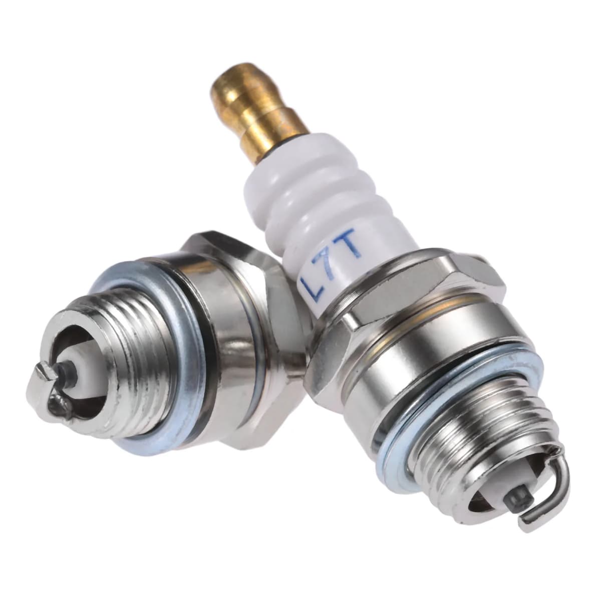 2Pcs L7T 2 Stroke Engine Spark Plug Engine Accessory Replace for Chainsaw Brush Cutter Garden Lawnmower Strimmer Trimmer Parts