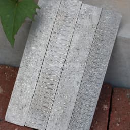 1Pc Damascus Steel Knife Blade Blank - Heat Treated Forging & Grinding Sandwich Steel Billet DIY Handmade Knife Making Material