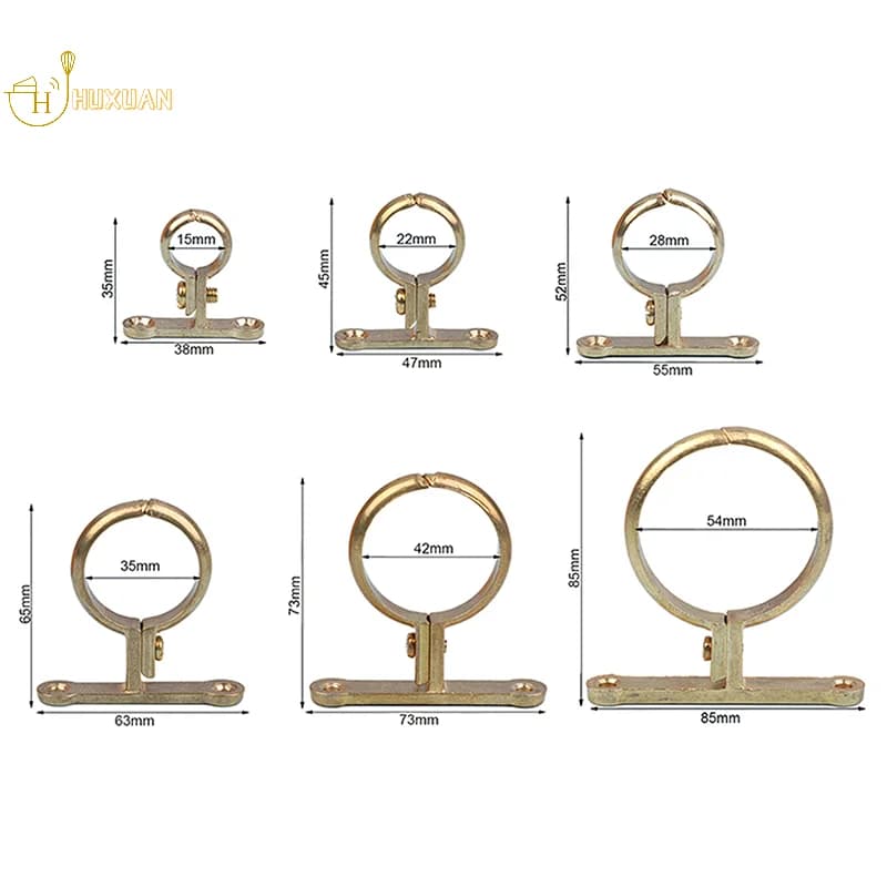 Fit 15 22 28 35 42 54MM OD Brass Pipe Clip Wall Mounted Pipe Support Bracket Clip Support Fixed Plumbing Water With Base