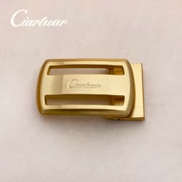 2026 Ciartuar New Design Quality Men 3.4cm Belt Genuine Plain Leather Strap Trousers First Layer Brass Gold Buckle
