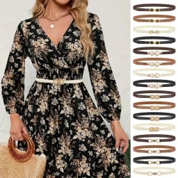 SISHION Summer Fashion Women Belts SH024 PU Leather Thin Elastic Waist Belt Slim Waistband Black Camel Coffee Plus Size