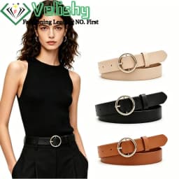 1PCS Korean Fashion Round Buckle Waist Belt High-end Versatile And Casual Fashion Skirt Decoration Waist Belt