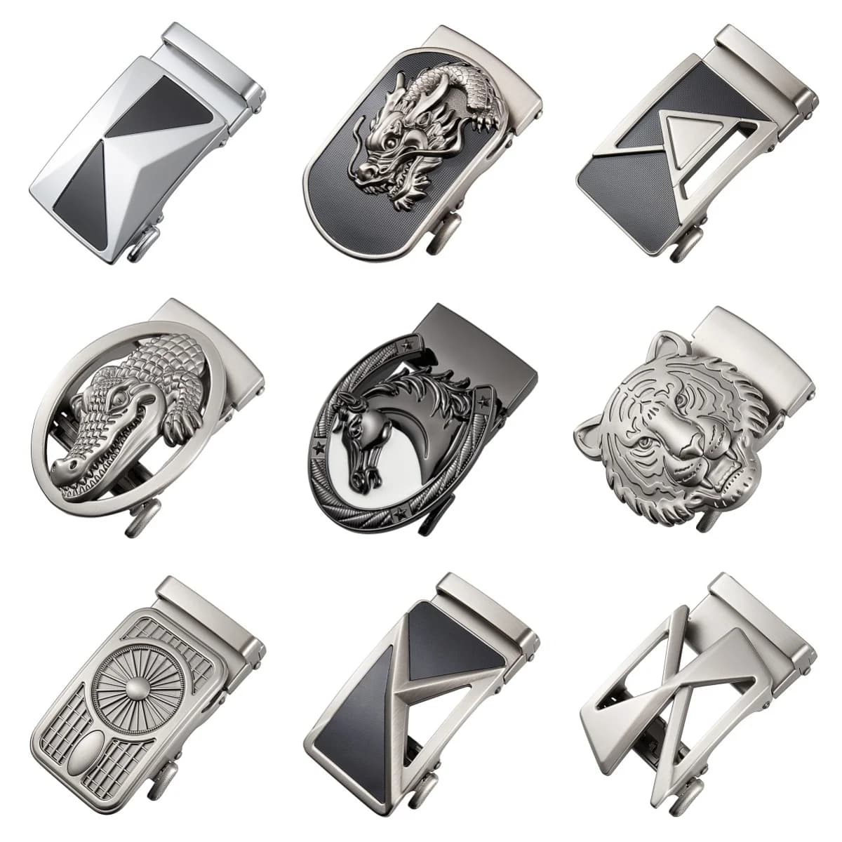 Brand Designer Animal Automatic Belt Buckle for 3.5cm Width Ratchet Belt Dragon Crocodile Horse Buckle Belt DIY Accessories