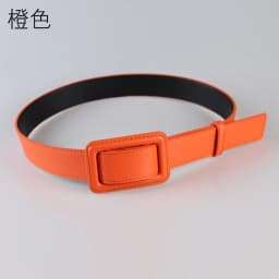 2024 Luxury Women Orange Wide 4.5cm Non Porous Belt Simple All Match Decorative Ultra Coat Black Waist Seal Spot 65-82cm